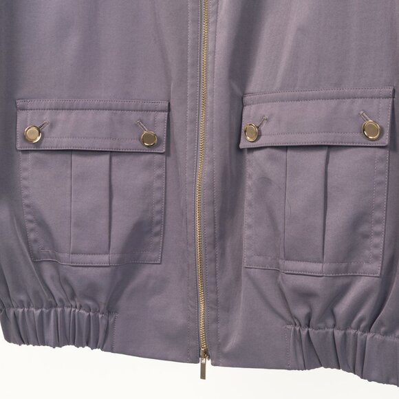 St. John PF/12 Purple Mock-Neck Blouson Jacket - Picture 7 of 9